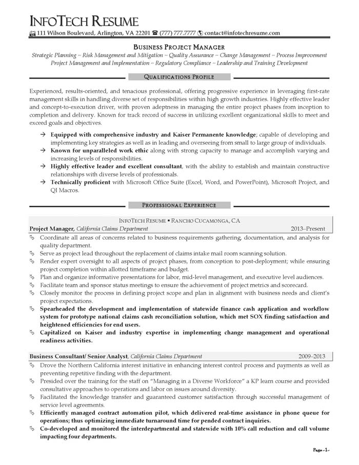 Information on resume writing