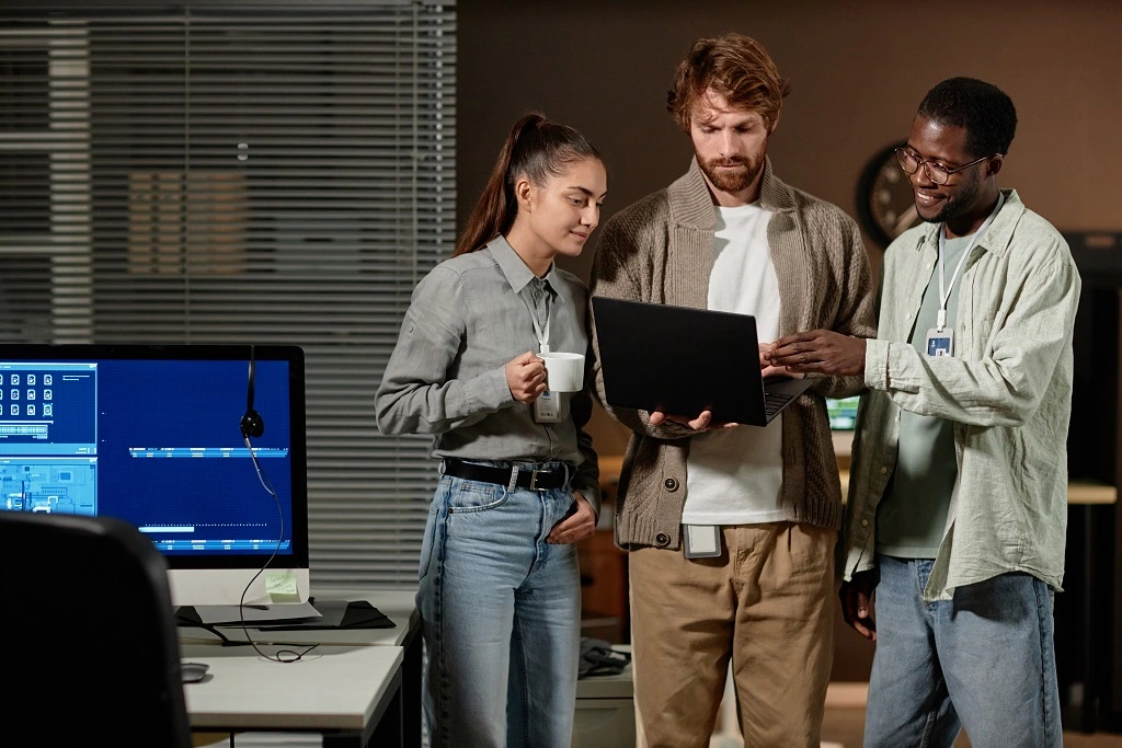 it professionals collaborating on projects to feature on their projects on resume