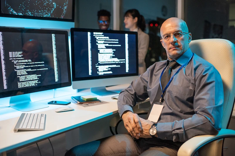 man working software engineer for over decades